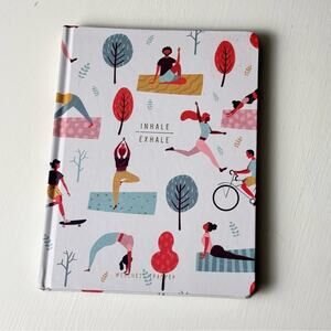 Inhale & Exhale Wellness Fitness Self Care Guided 96 Lined Pages Book